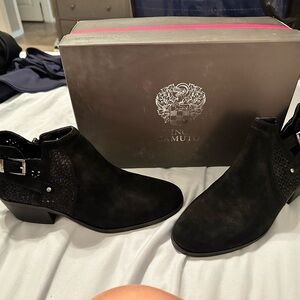 Vince Camuto Black Suede Ankle Booties